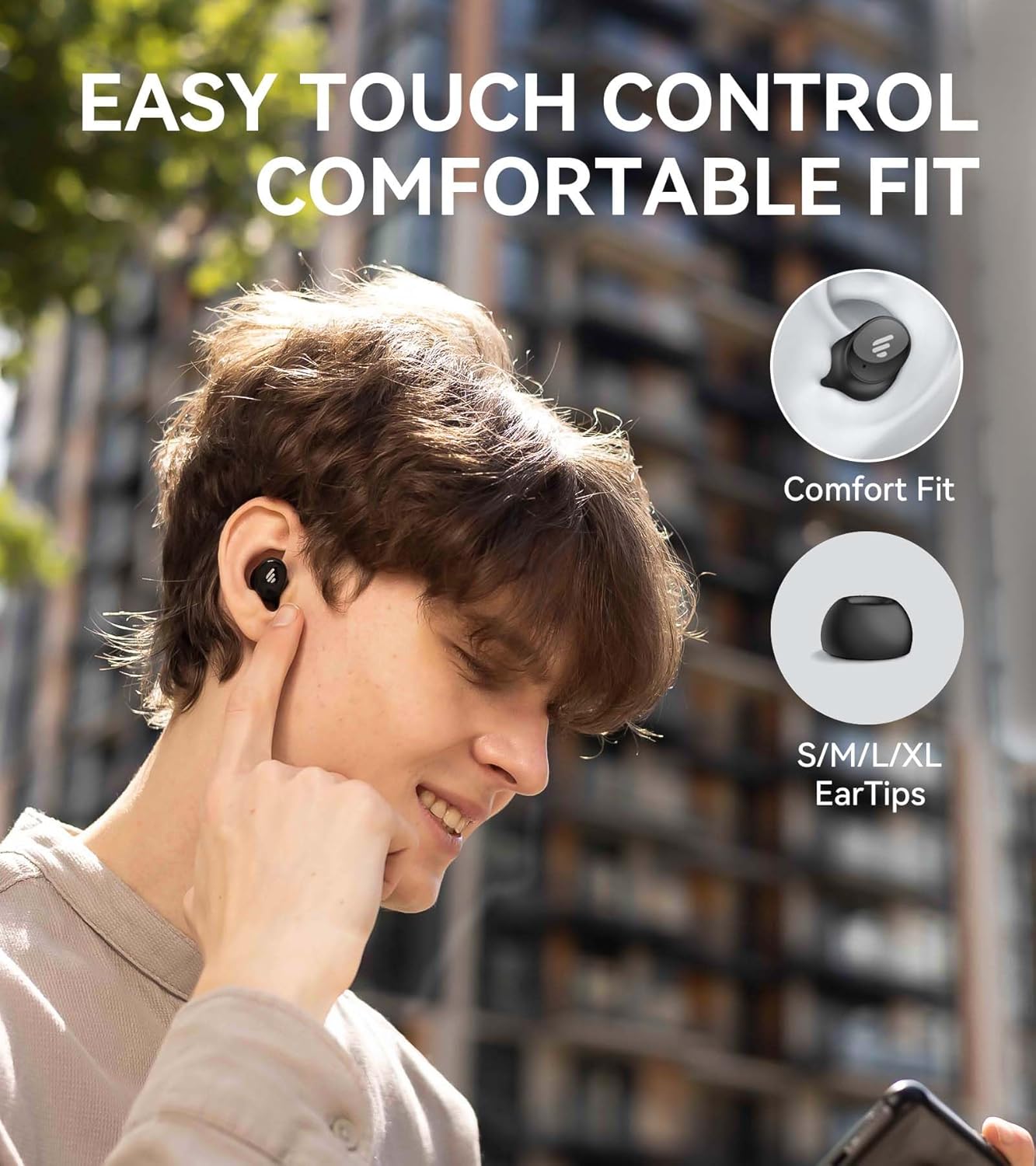 Edifier TWS1 Pro 2 True Wireless Active Noise Cancellation In-Ear Earbuds
