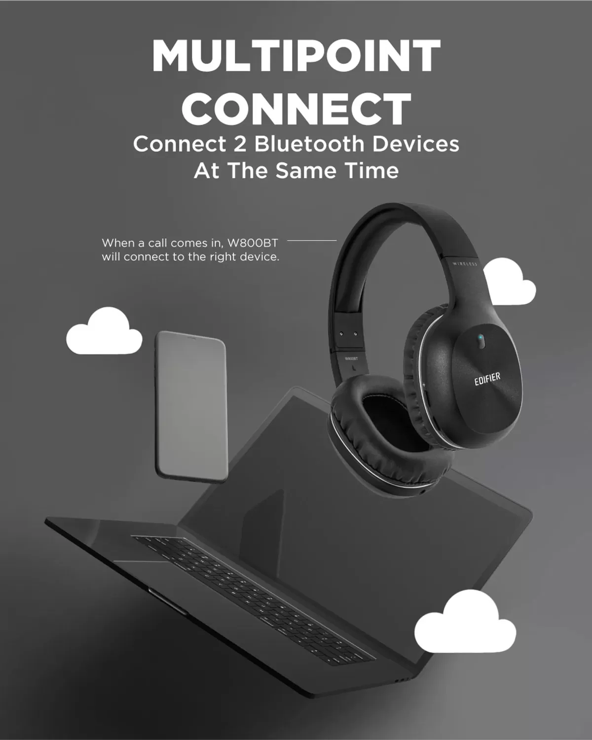 Edifier W800BT Plus Bluetooth Headphones