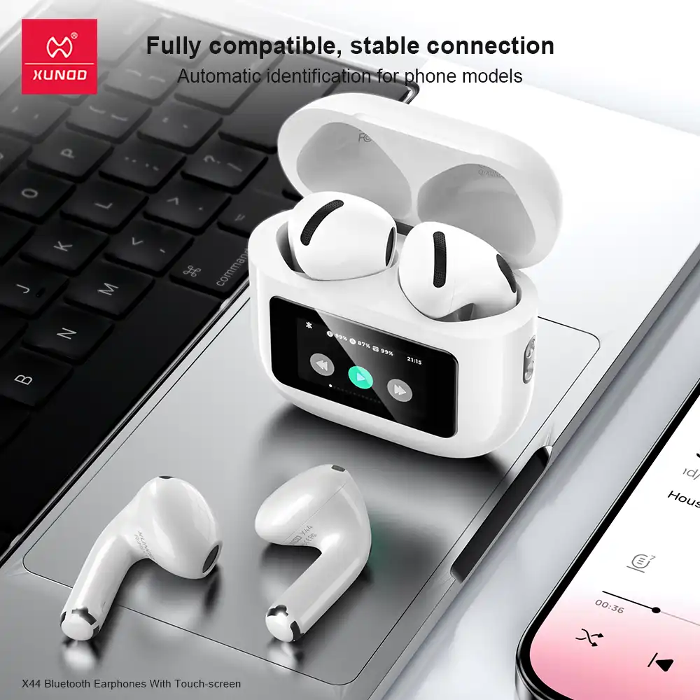 XUNDD X44 Bluetooth Earphones With Touch-screen