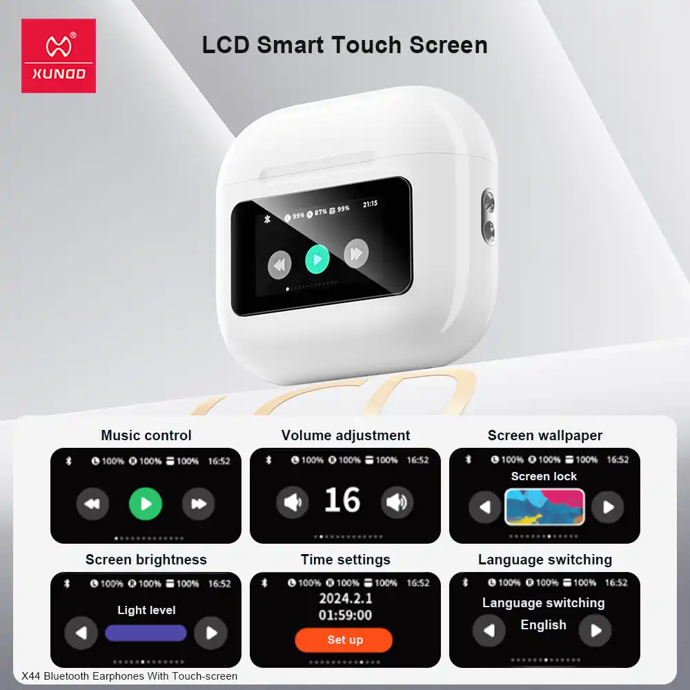 XUNDD X44 Bluetooth Earphones With Touch-screen