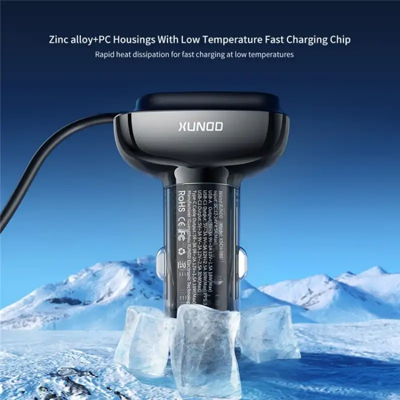 XUNDD XDCH-080 30W 3-Port Car Charger Adapter