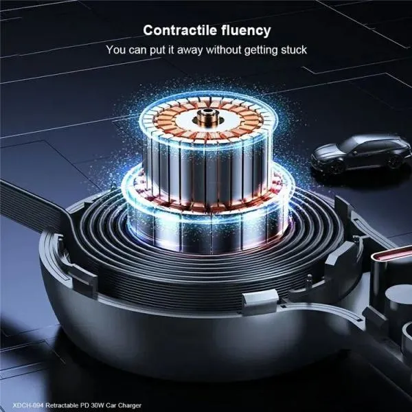 XUNDD XDCH-094 Retractable PD 30W Car Charger