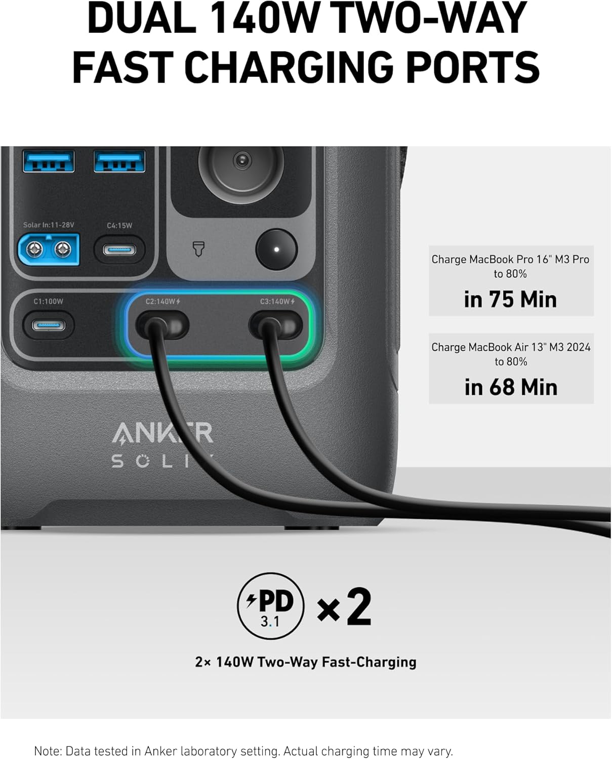 Anker SOLIX C300 Portable Power Station 288Wh 300W