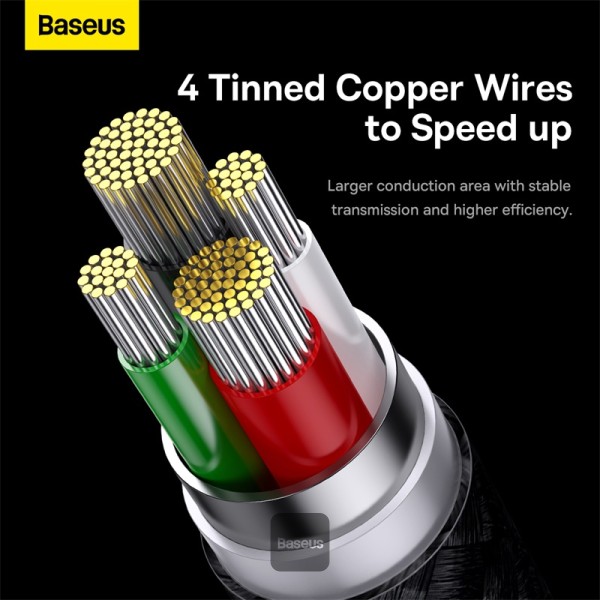 Baseus Cable 3in1 USB cable Baseus StarSpeed Series, USB-C + Micro + Lightning 3.5A 1.2M