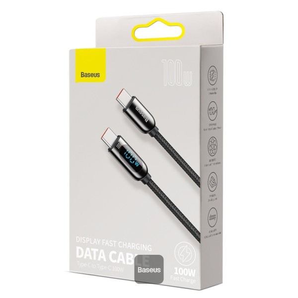 Baseus Display Fast Charging Data Cable Type-C to Type-C 100W