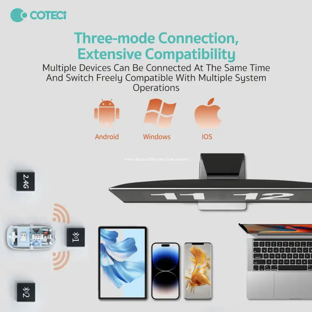 Coteci Magic Crystal II Three Mode Wireless Mouse