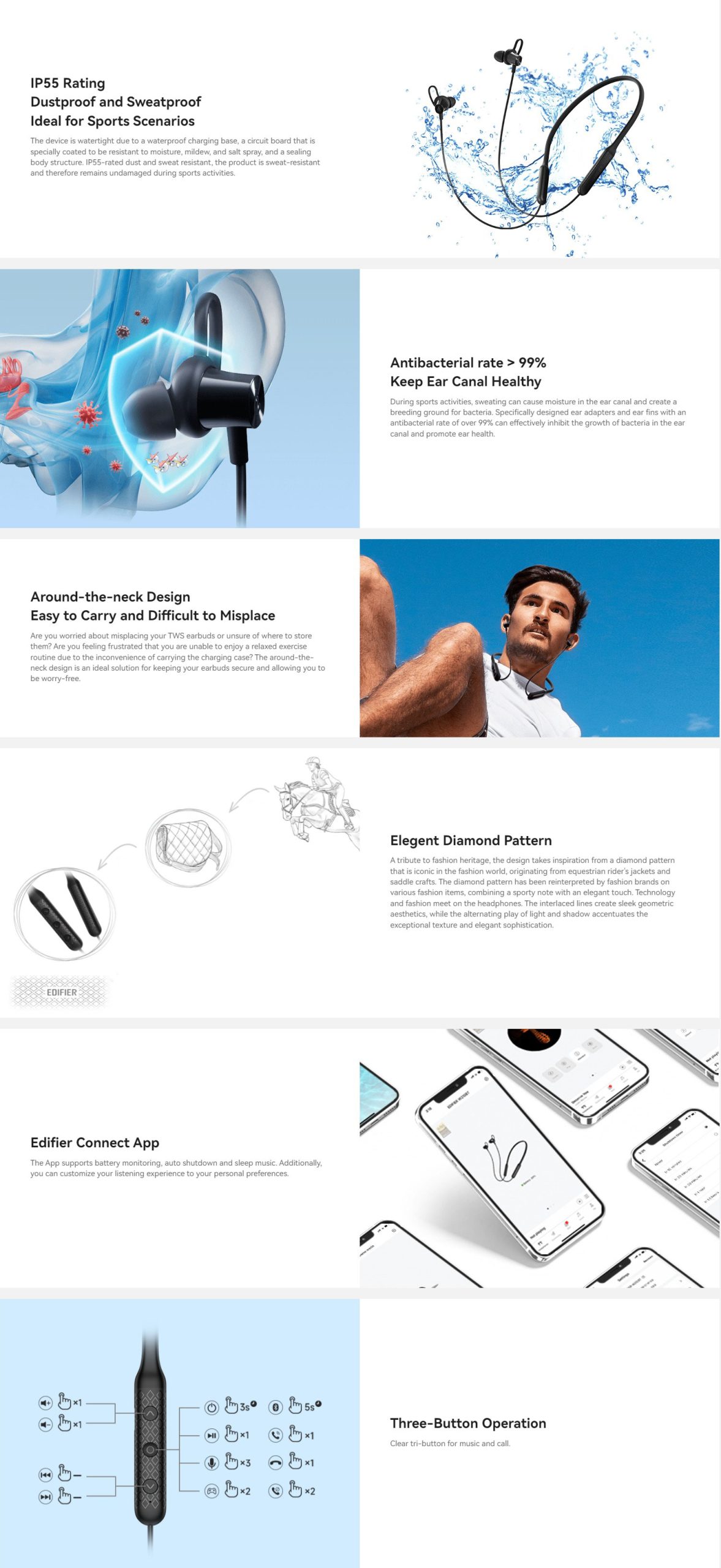 Edifier W210BT Wireless Neckband Earphone