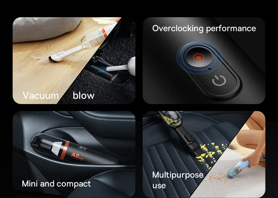 BASEUS A2 Pro 6000Pa Powerful Car Vacuum Cleaner