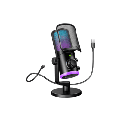 FIFINE AmpliGame AM6 Condenser Mic with Game/ MIX RGB Microphone