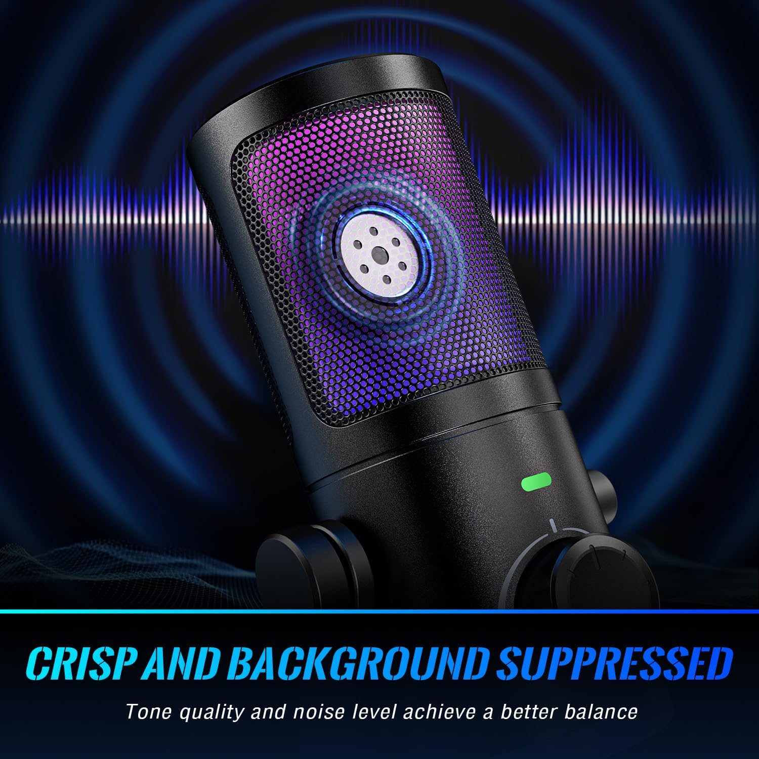 FIFINE AmpliGame AM6 Condenser Mic with Game/ MIX RGB Microphone