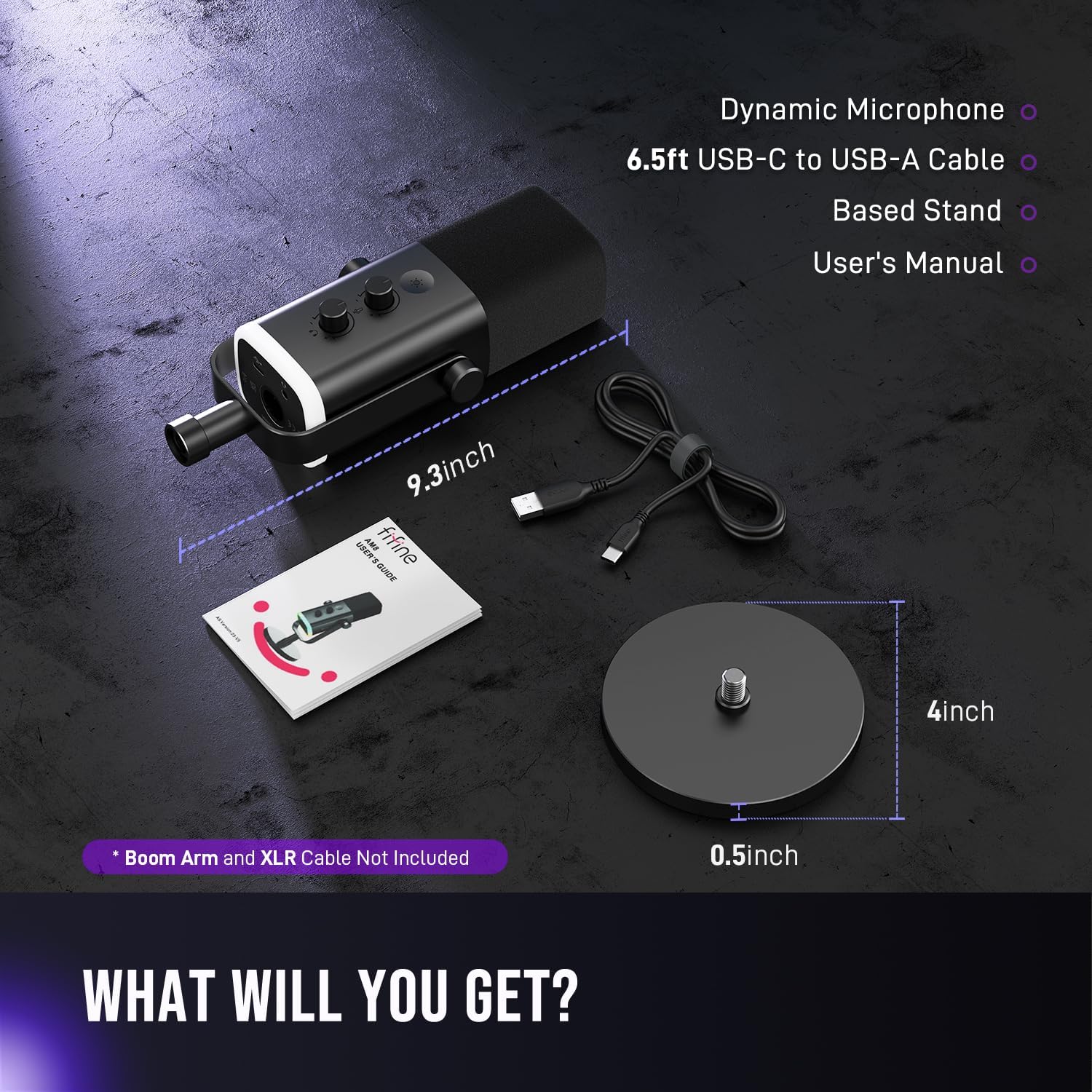 FIFINE AmpliGame AM8 RGB USB/XLR Microphone