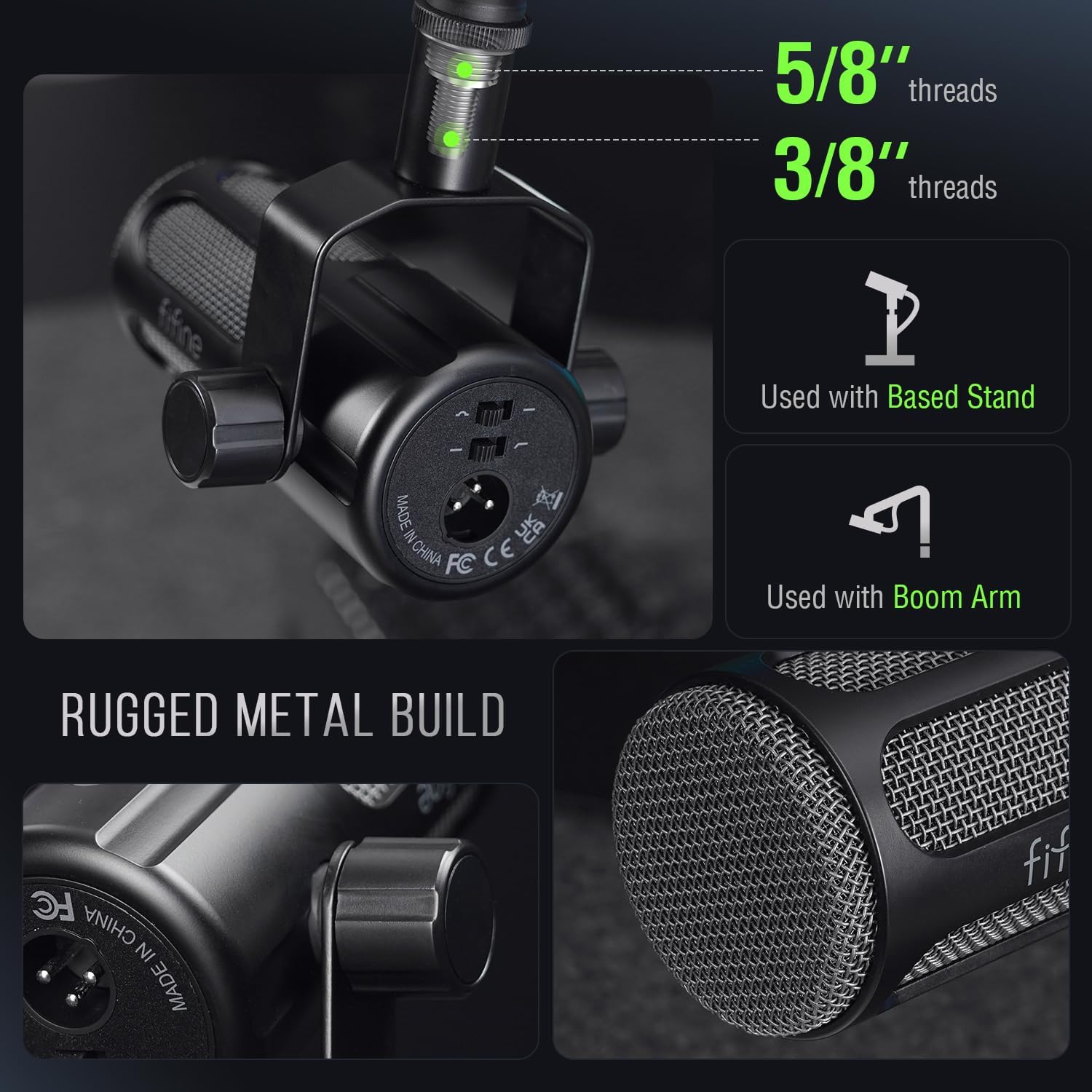 FIFINE AmpliTank Tank1 XLR Dynamic Microphone