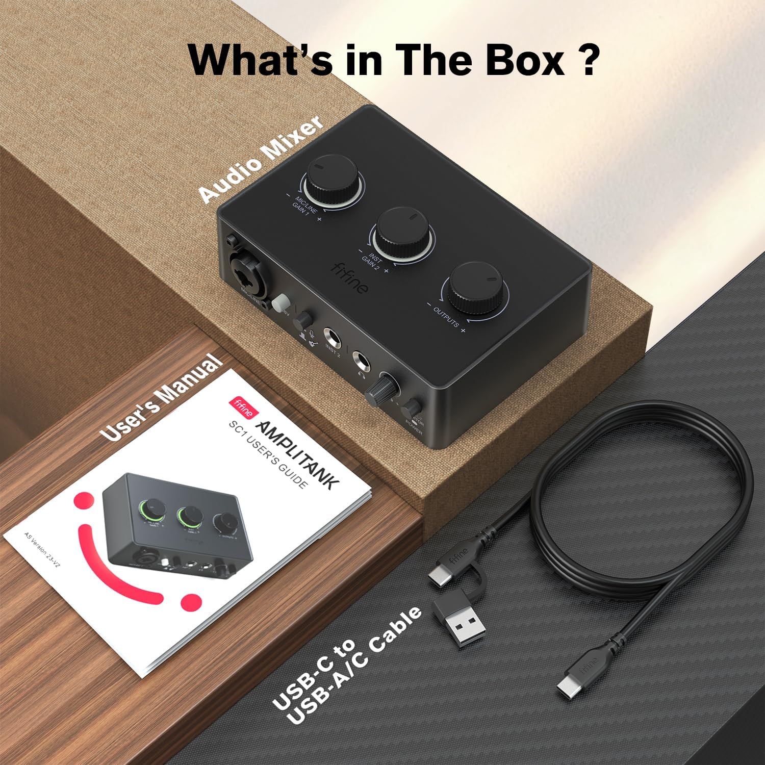 FIFINE SC1 Recording USB Sound Card