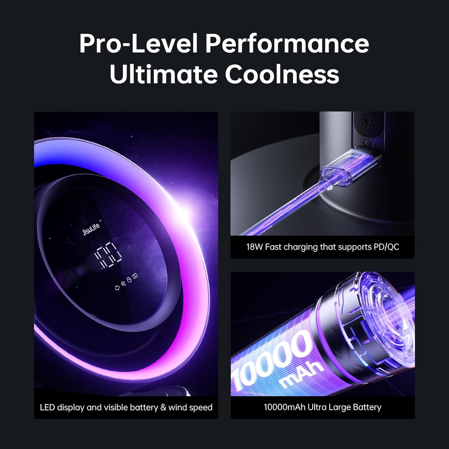 Jisulife Table Fan Pro3 8000mAh Rechargeable Fan