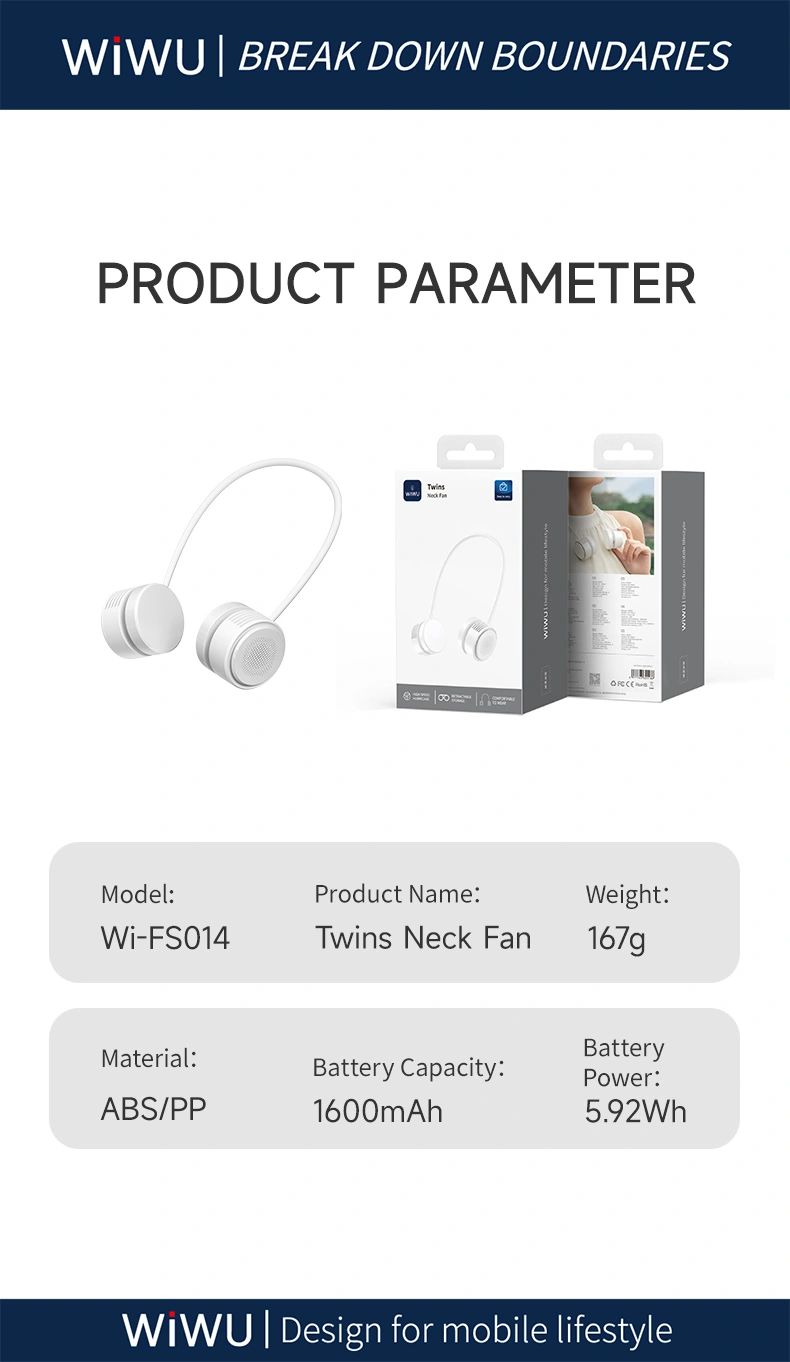 WiWU Wi-FS014 FlexiTwins Neck Fan