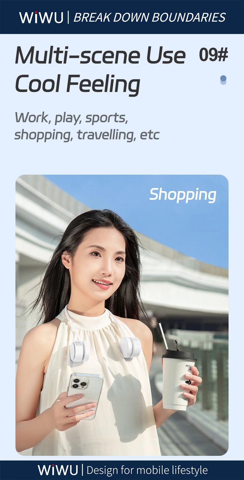 WiWU Wi-FS014 FlexiTwins Neck Fan