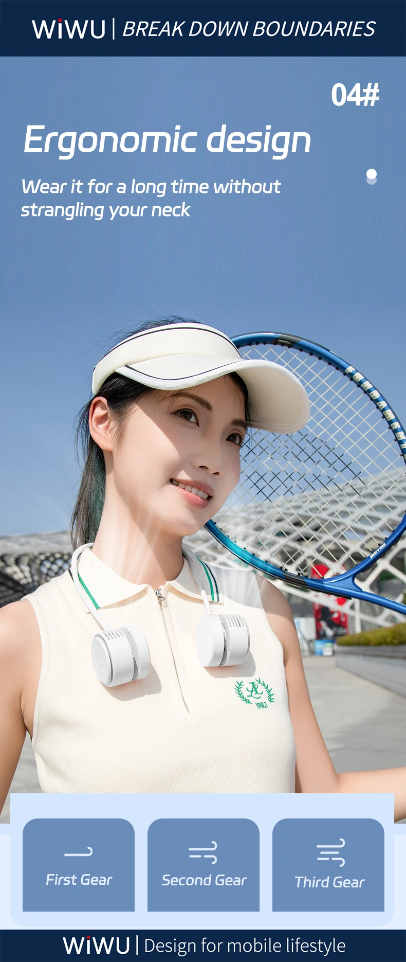 WiWU Wi-FS014 FlexiTwins Neck Fan