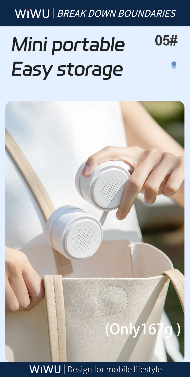 WiWU Wi-FS014 FlexiTwins Neck Fan