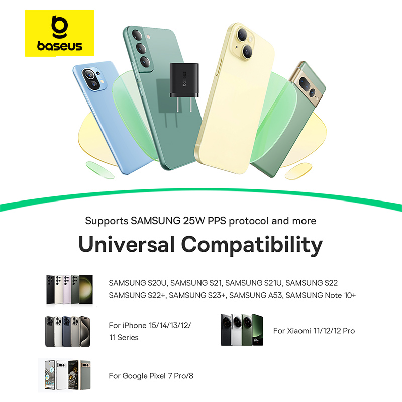 Baseus GaN5 Fast Charger mini 1C 25W With 1M USB-C to USB-C Cable