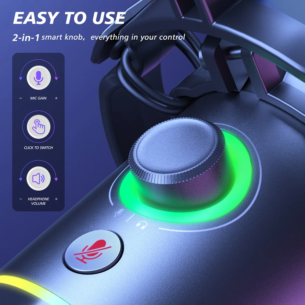 MAONO PD200XS USB/XLR Dynamic Microphone Set with Boom Arm