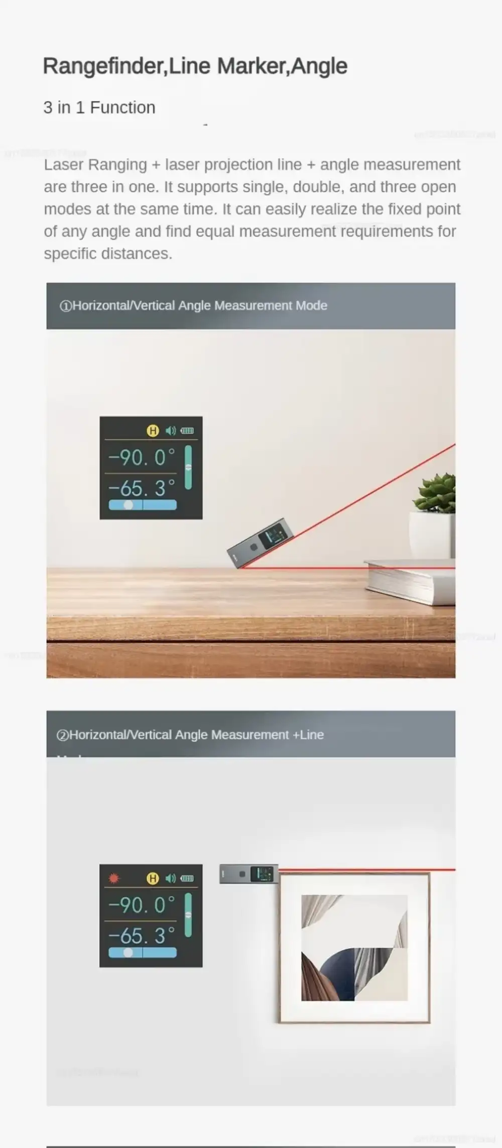 Xiaomi DUKA ATuMan LS6 Laser Rangefinder 40m Mini Distance Angle Meter Measuring Tool