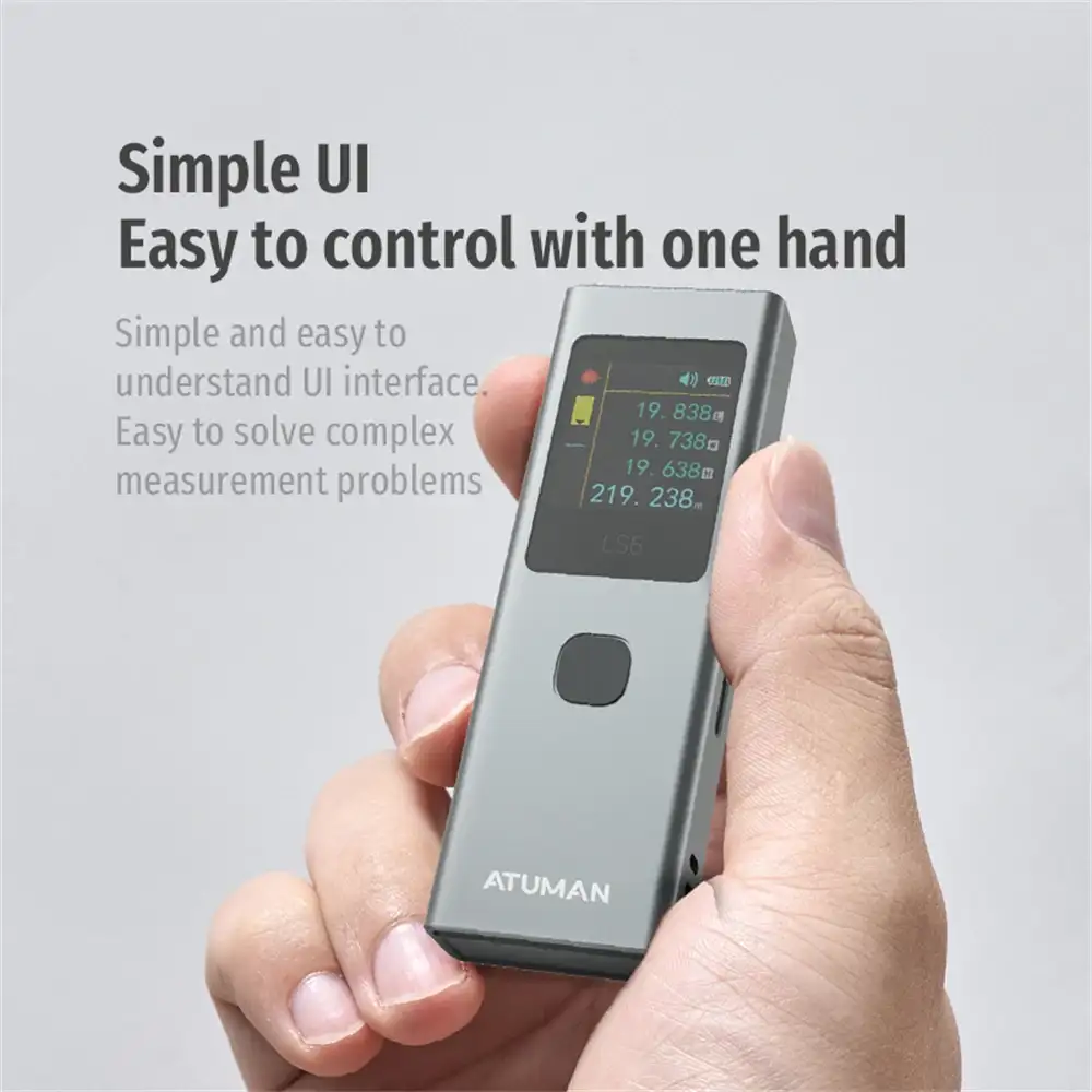 Xiaomi DUKA ATuMan LS6 Laser Rangefinder 40m Mini Distance Angle Meter Measuring Tool