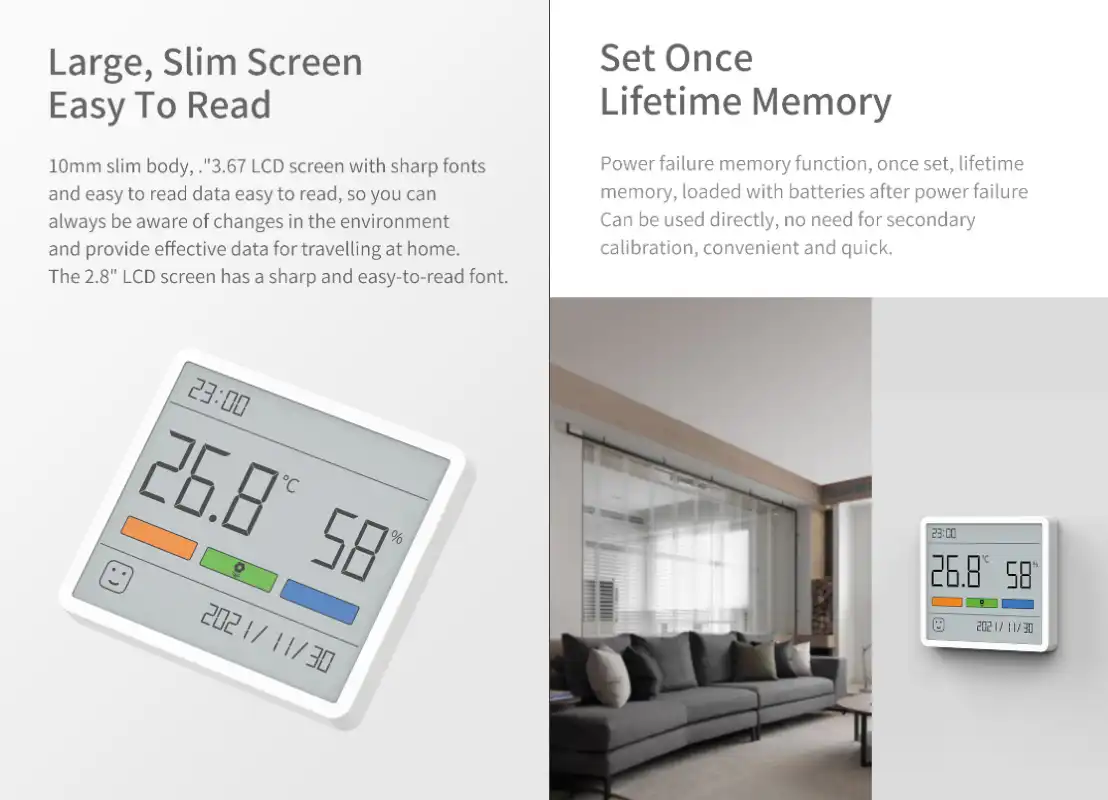 Xiaomi Duka Atuman TH1 Clock Thermohygrometer