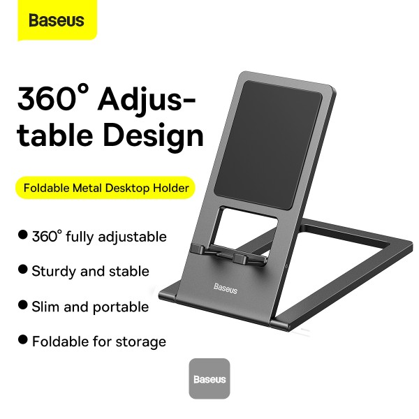 Baseus Foldable Metal Desktop Holder For Mobile and Tab