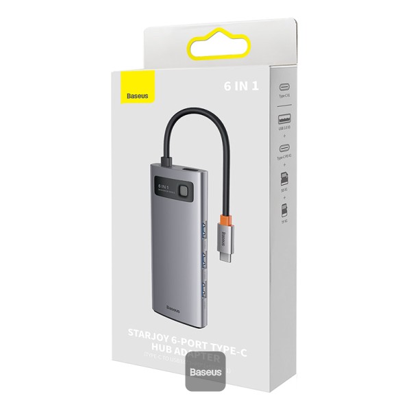 Baseus Metal Gleam Series 6-in-1 Multifunctional Type-C HUB
