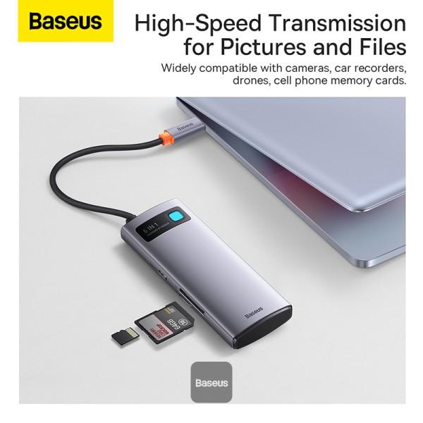 Baseus Metal Gleam Series 6-in-1 Multifunctional Type-C HUB