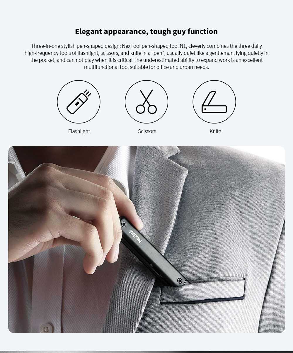 Xiaomi NexTool N1 Multi-purpose Pen Shape Tool