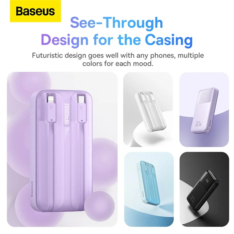 Baseus Comet Series 22.5W 20000mAh Power Bank With Cable