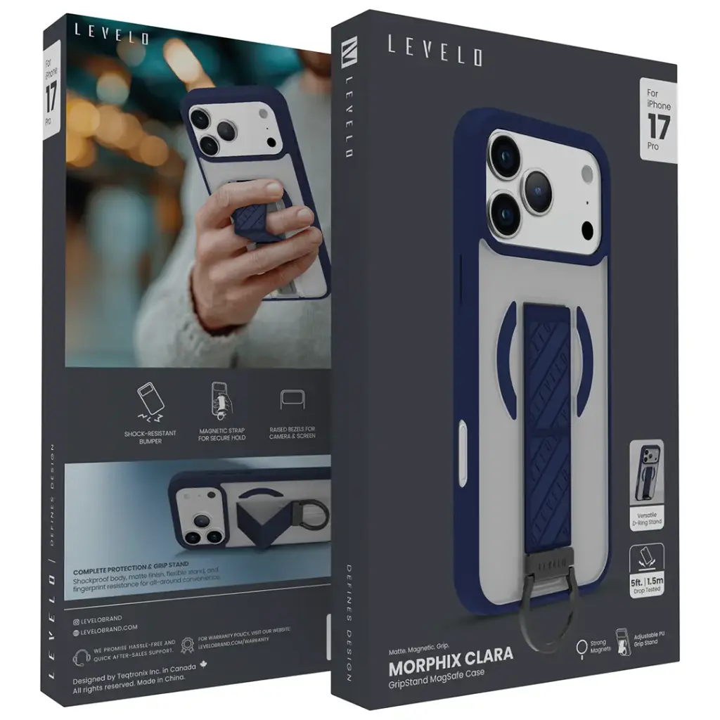 Levelo Morphix Clara Grip Case for iPhone 17 Pro/Pro Max