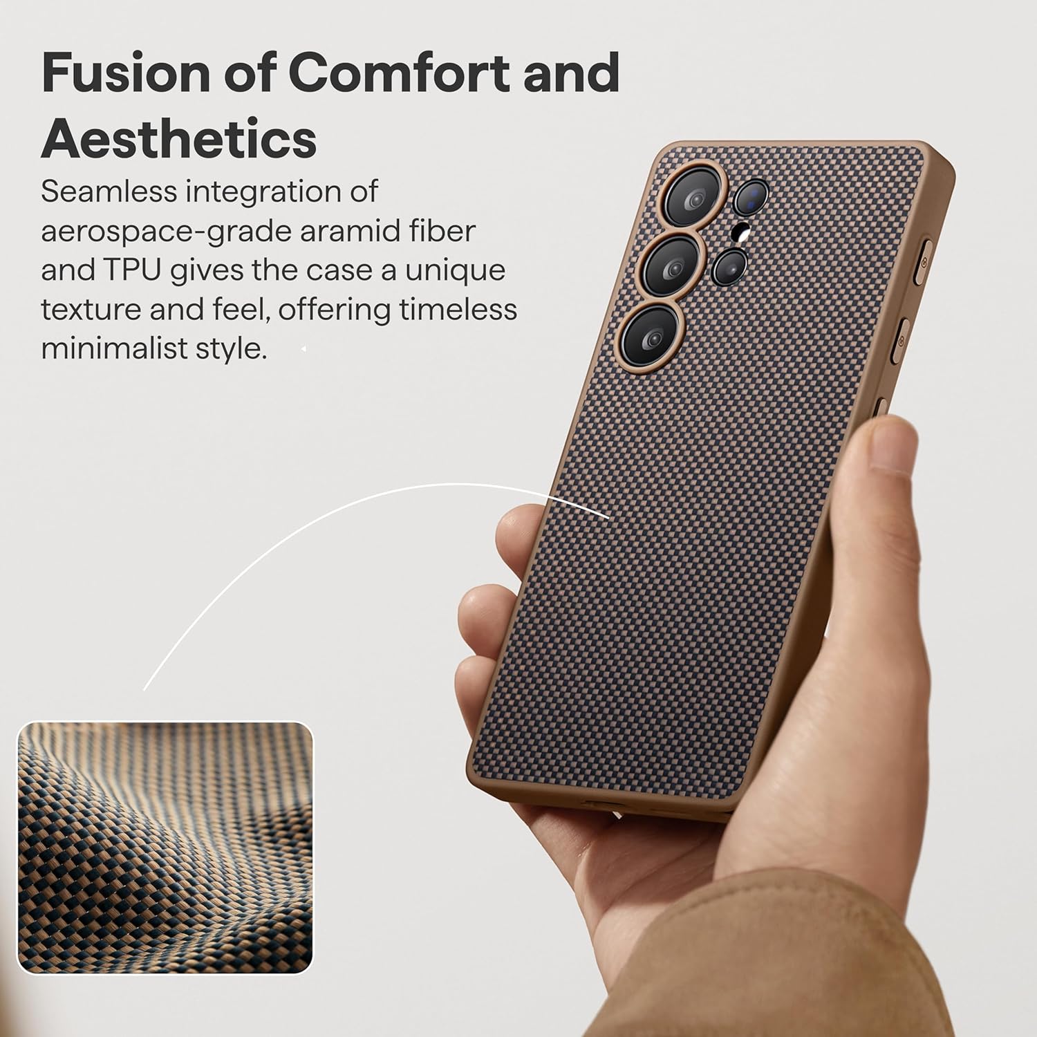 PITAKA PinButton Case for Samsung Galaxy S25 Ultra – Black/Gold