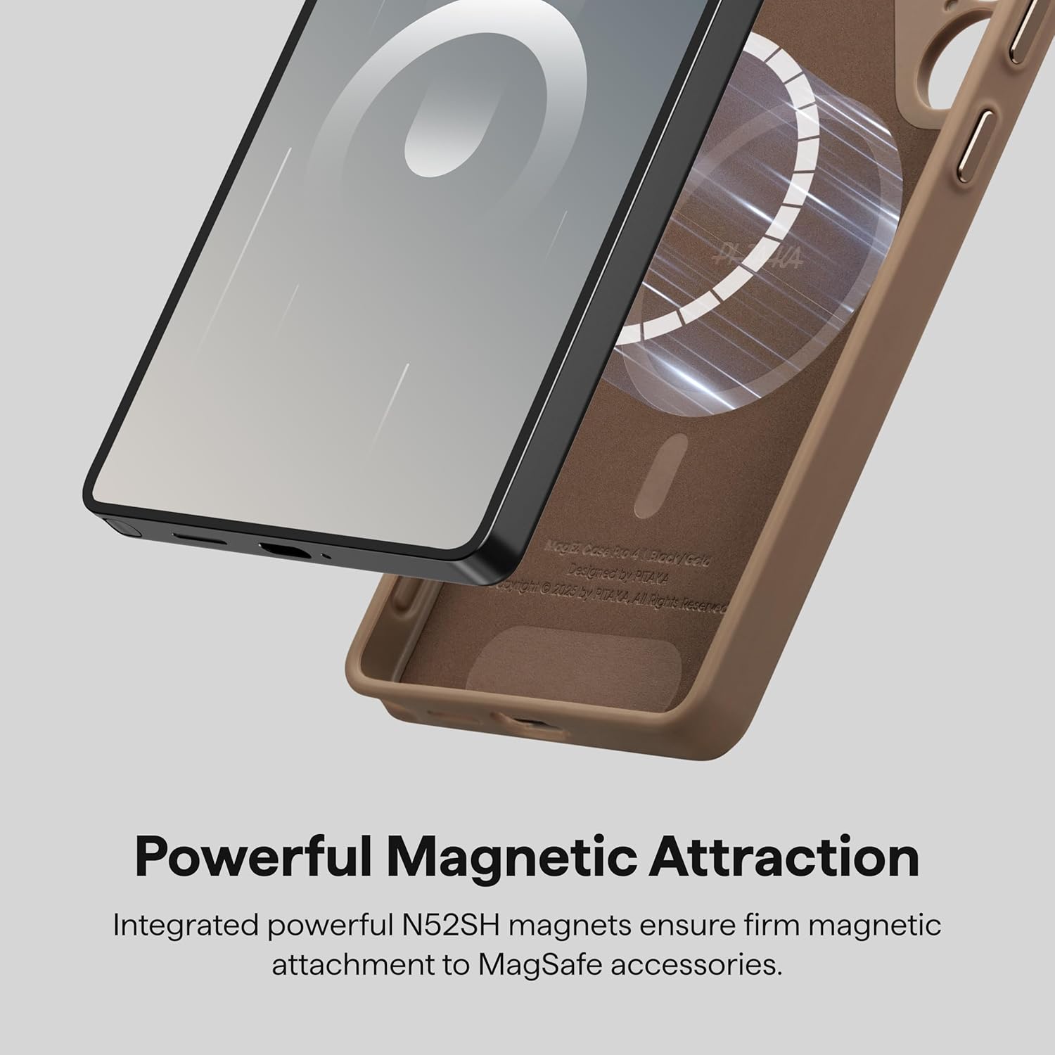 PITAKA PinButton Case for Samsung Galaxy S25 Ultra – Black/Gold