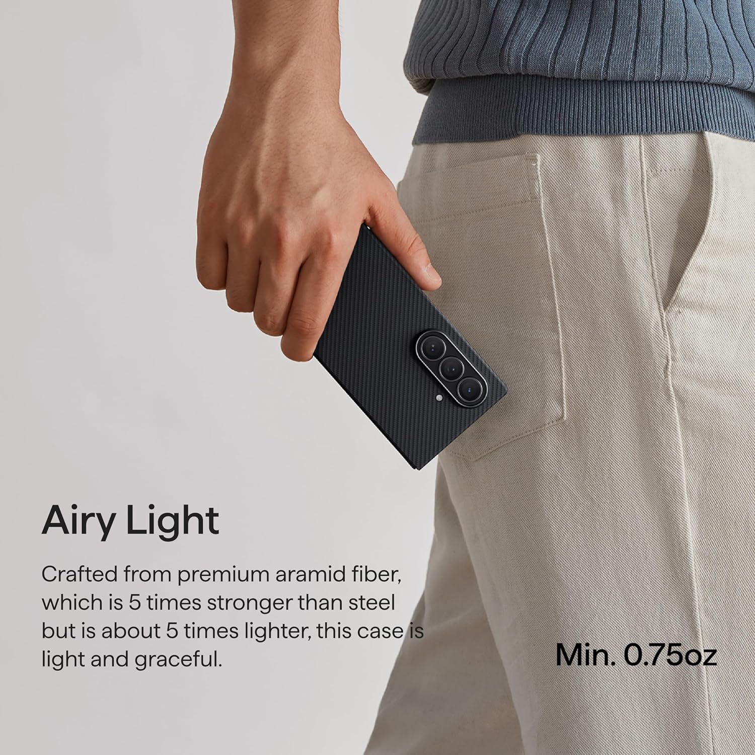 Pitaka Ultra-Slim Case for Samsung Galaxy Z Fold7 Black/Grey