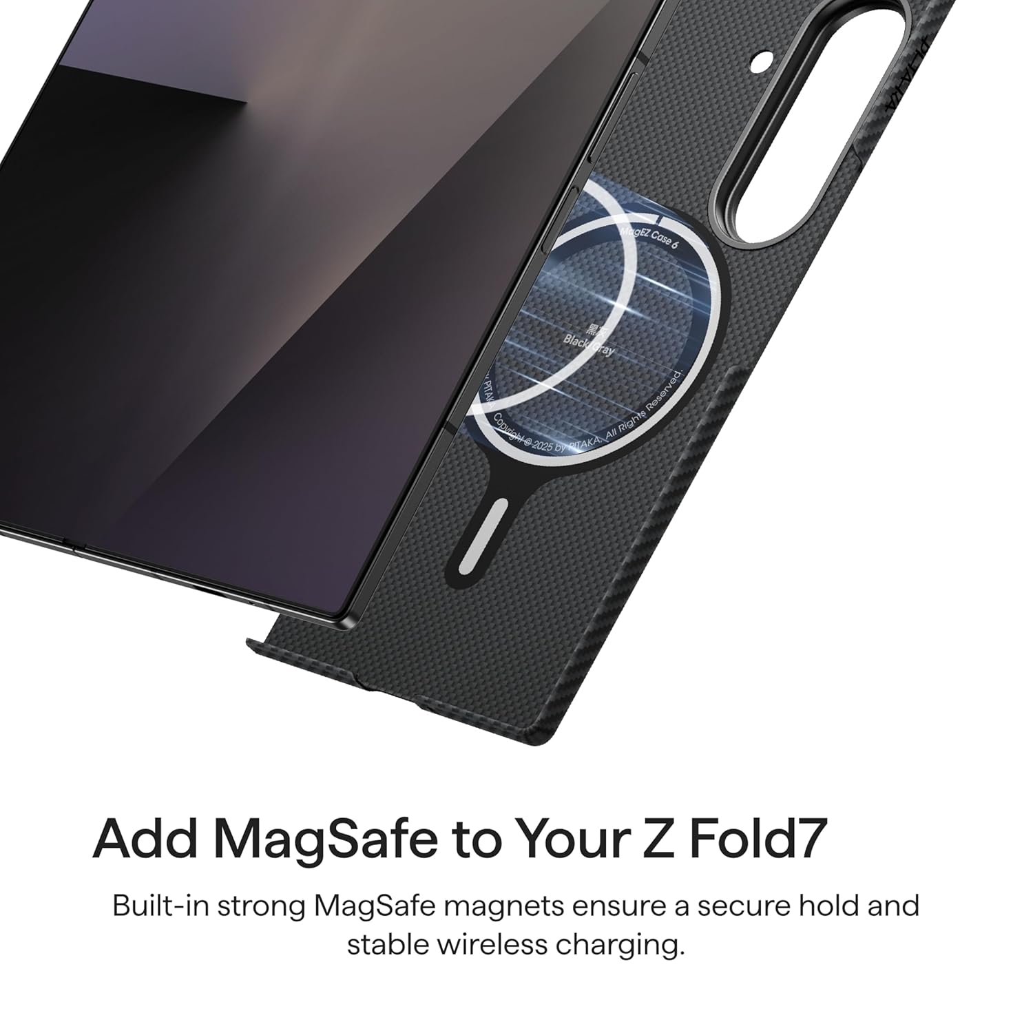 Pitaka Ultra-Slim Case for Samsung Galaxy Z Fold7 Black/Grey