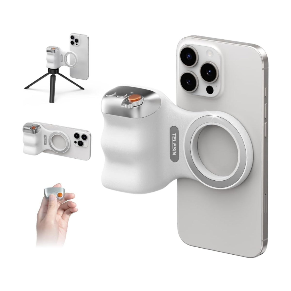 TELESIN Fun Shot Magnetic Grip 2 DSLR Style Phone Grip