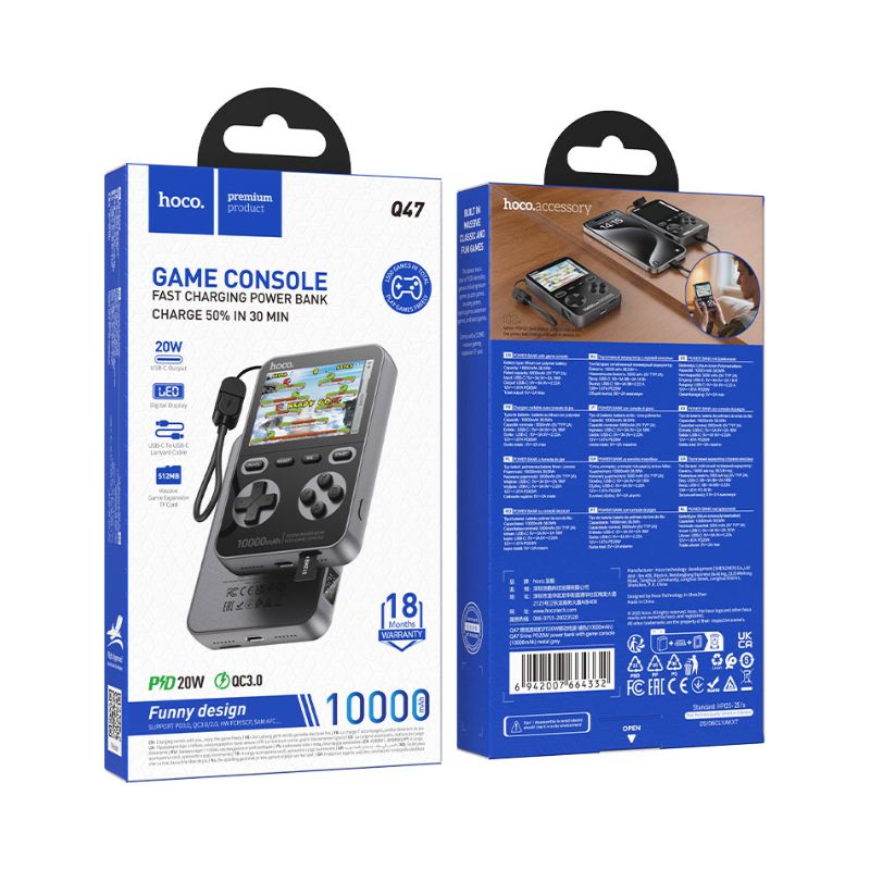 Hoco Q47 10000mAh Power Bank with Game Console
