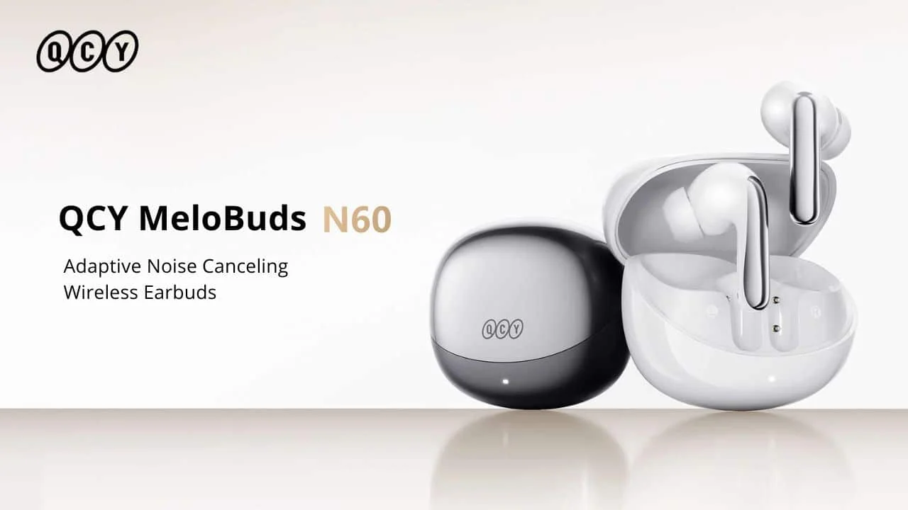 QCY MeloBuds N60 Adaptive Noise Canceling Wireless Earbuds