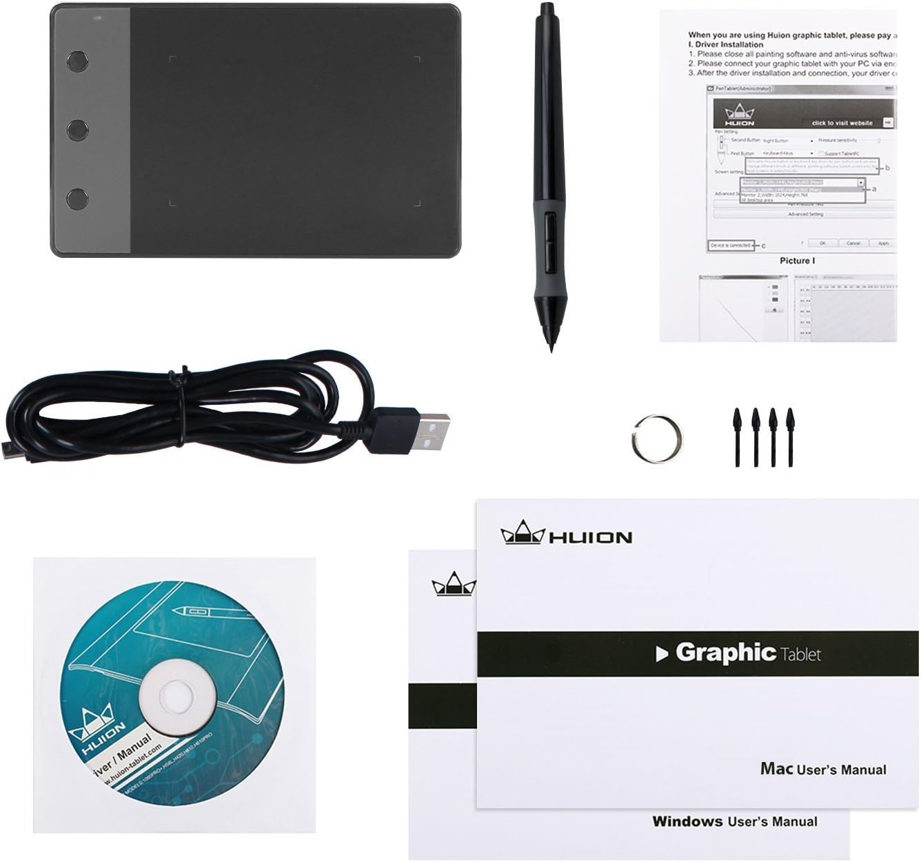 Huion H420 Professional Graphics Drawing Tablet