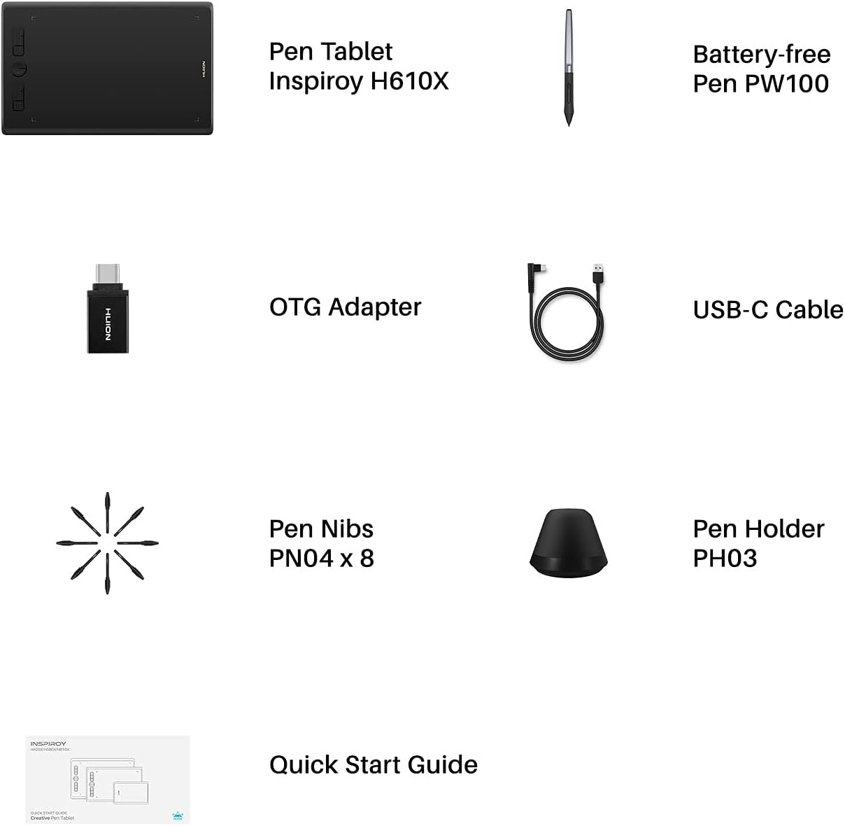 Huion Inspiroy H610X Graphics Tablet