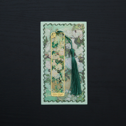 Metal bookmark set for books White rose