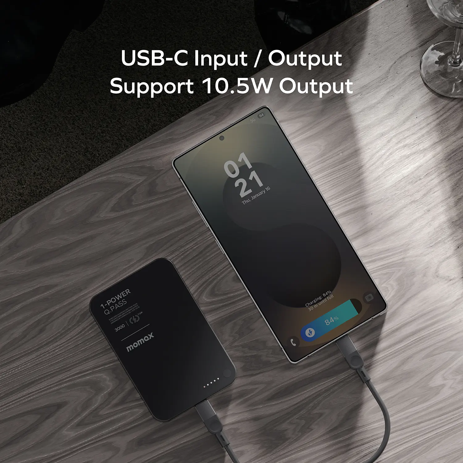 Momax 1-Power Q.Pass 3000mAh Magnetic Wireless Battery Pack