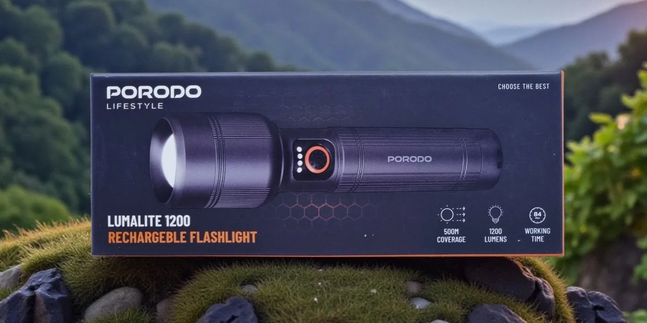Porodo Lifestyle Lumalite 1200 Rechargeable Flashlight