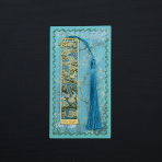 Vintage oil painting metal bookmark set