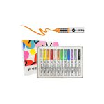 12 Colors Acrylic Marker Pen Set – Soft Head Waterproof Pens