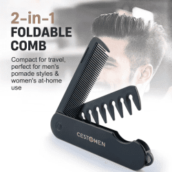 2 in 1 pocket folding comb barber