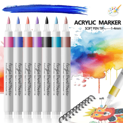 Soft head waterproof acrylic pens