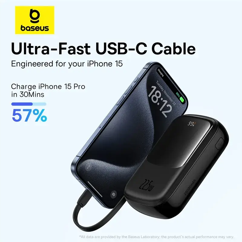 Baseus Qpow Pro 20000mAh 22.5W Fast Charging Power Bank